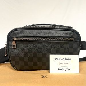‼️SOLD‼️ AUTH. Louis Vuitton Damier Graphite Ambler Sling / Bumbag